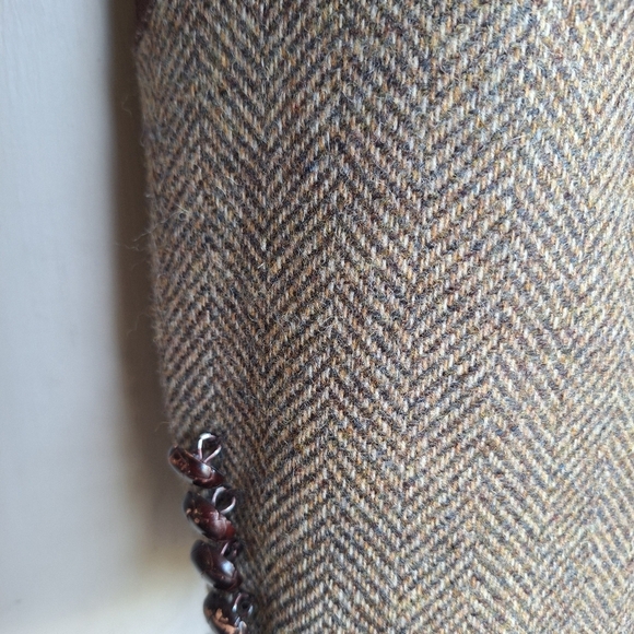Farah Men's Western Tweed Jacket Pointed Yoke/Pockets 2 Button Closure NWOT - Picture 6 of 8